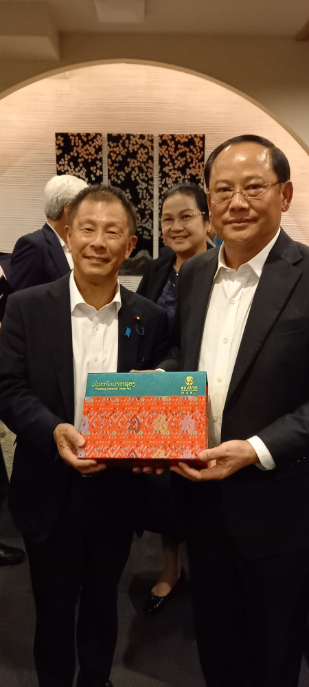 安倍晋三元総理の国葬参列に来日中のラオス人民民主共和国ソーンサイ副首相と懇親会をいたしました。