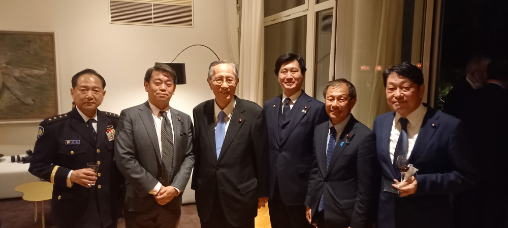 ドイツのフランク=ヴァルター・シュタインマイヤー大統領の歓迎レセプションがドイツ大使公邸で行われ、出席しました。