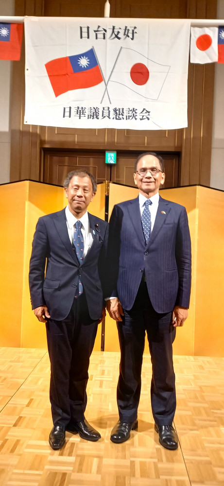 来日中の台湾・立法院　游 錫堃（ゆう しゃくこん）国会議長と。