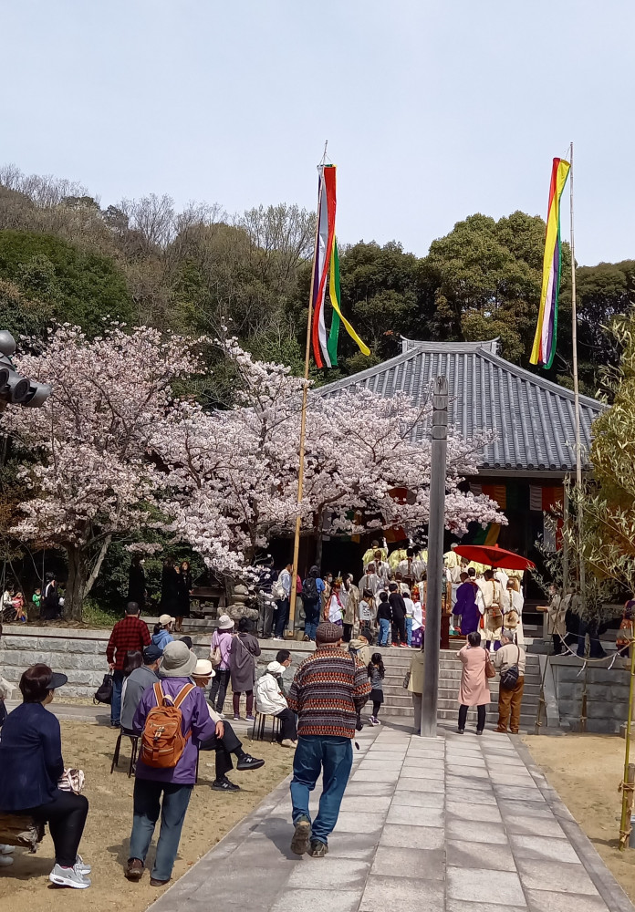 地元の転法輪寺の花祭りにて