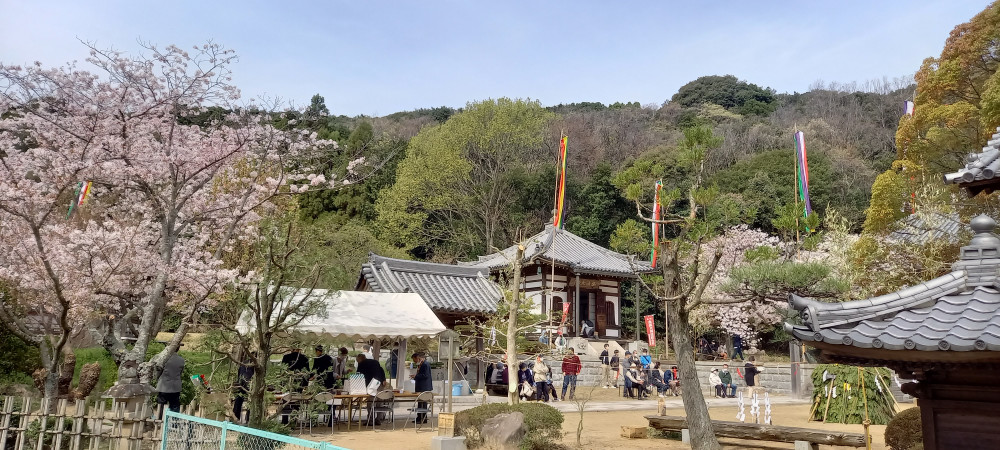 地元の転法輪寺の花祭りにて