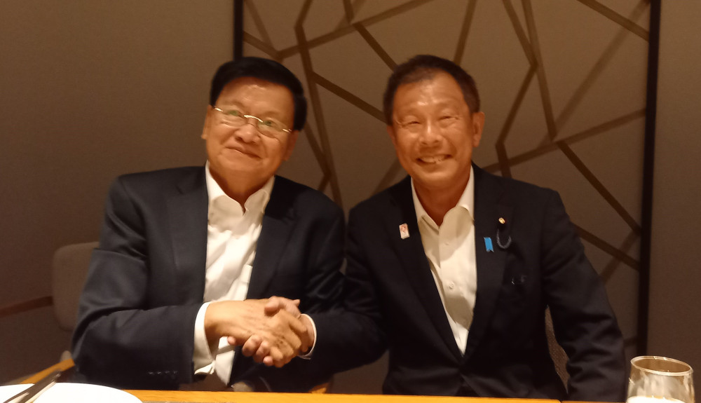 ラオス国家主席 トンルン大統領の来日歓迎夕食会に出席いたしました。