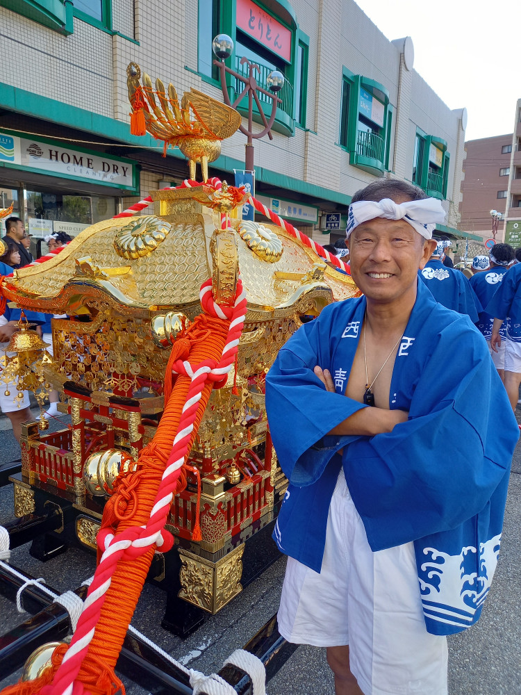 地元のお祭りにて
