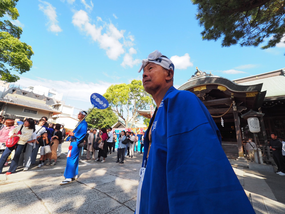 地元のお祭りにて