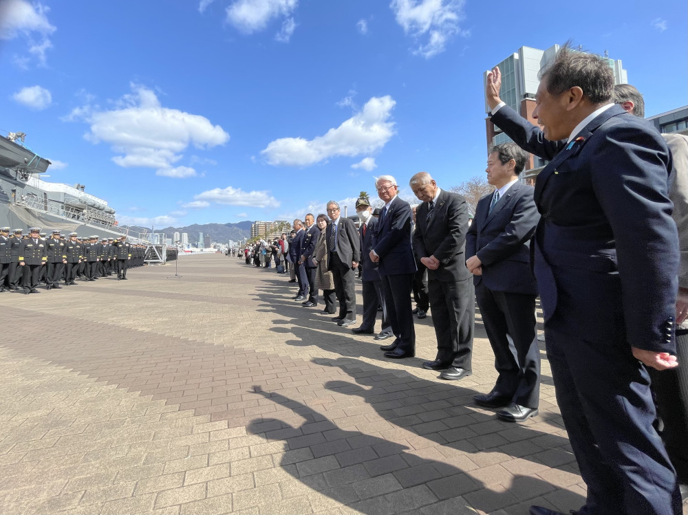 海上自衛隊 練習艦隊入港歓迎行事に出席いたしました。