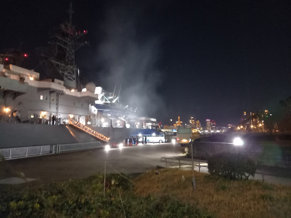 海上自衛隊 練習艦隊の歓迎レセプションにて。