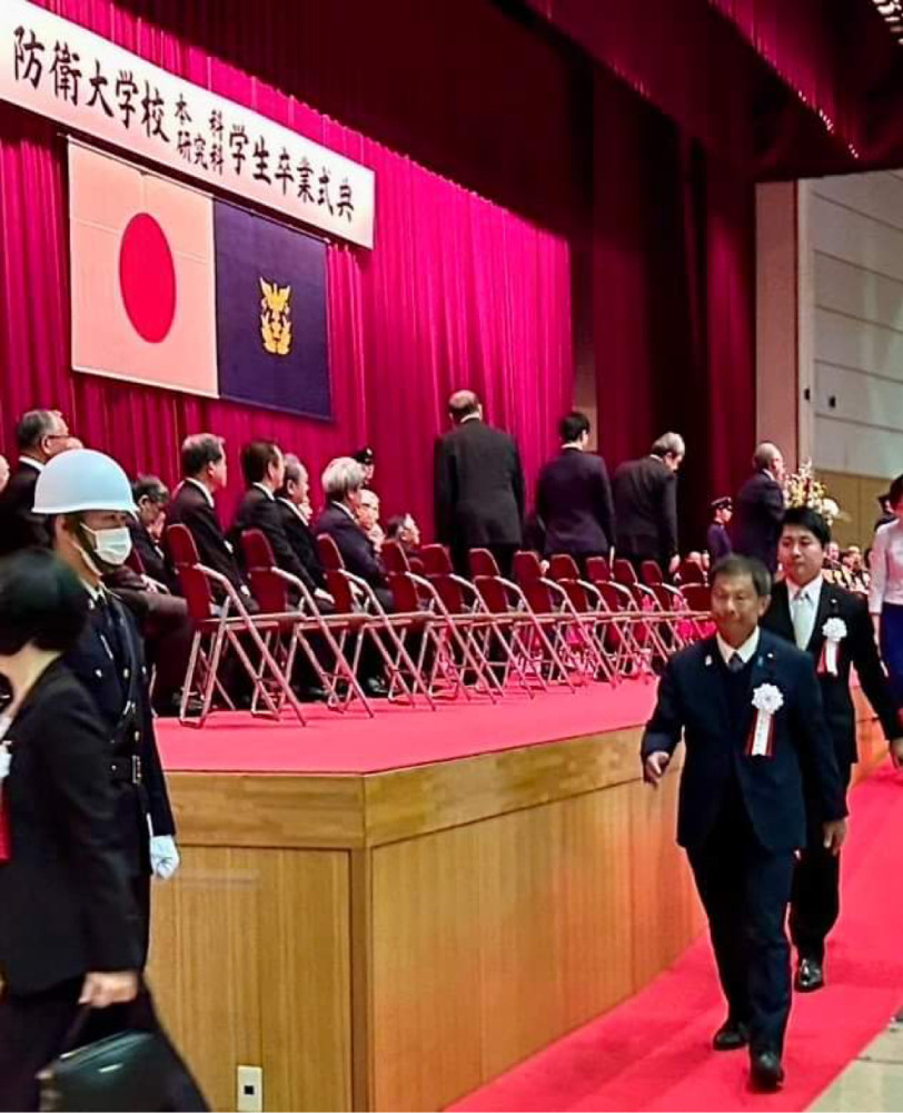 ①令和5年度防衛大学校卒業式典に参列いたしました。