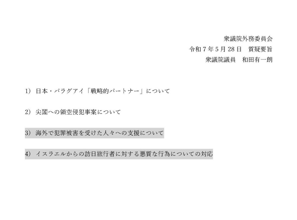 5月28日(水)衆議院外務委員会の質疑に立ちました。