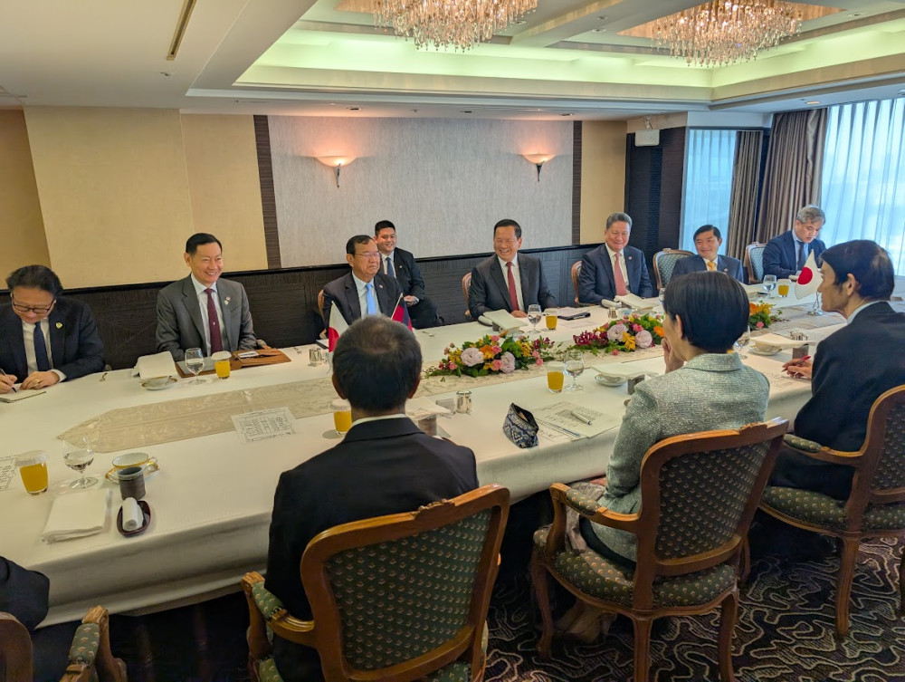カンボジア王国よりフン・マネット首相が来日され、朝食意見交換会が行われました。